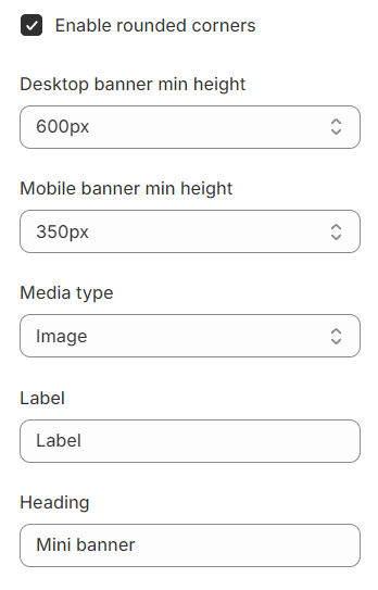 mini banner general